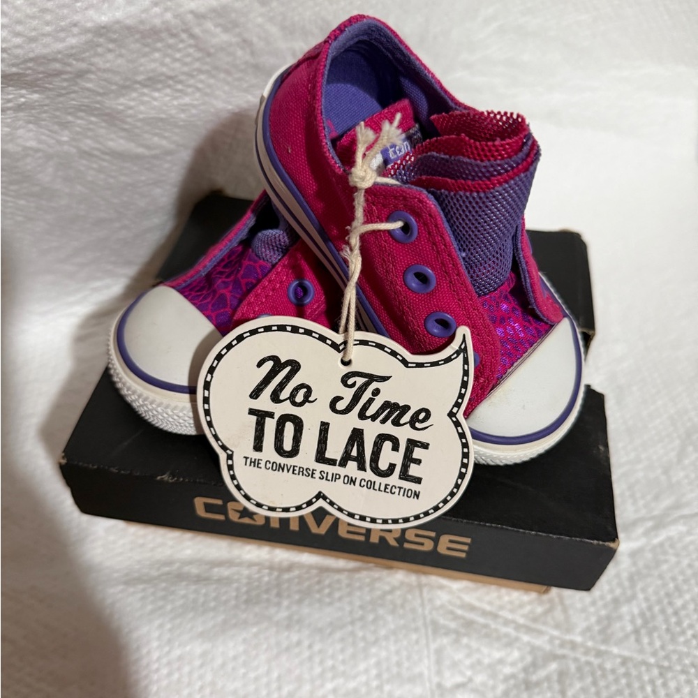 Converse Kids' Purple and Pink High-Top Sneakers